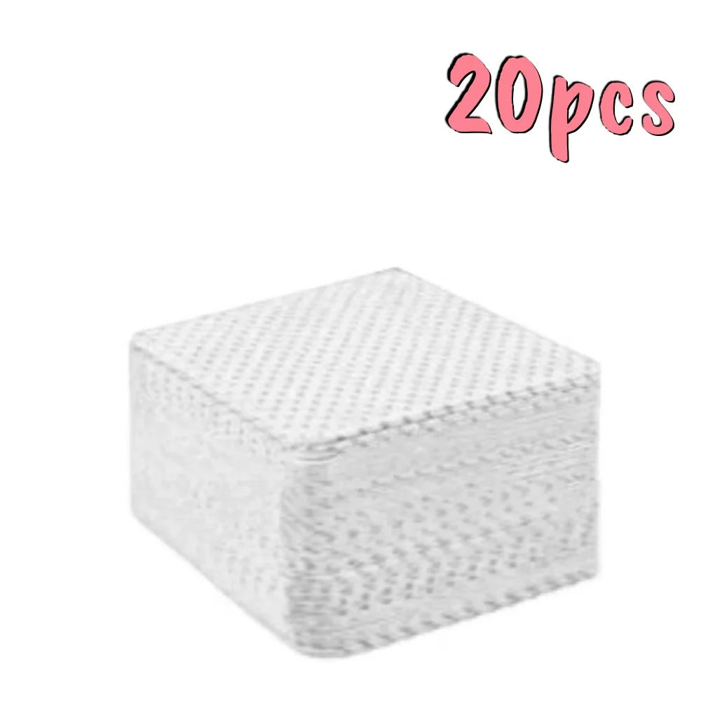 20/600pcs Lint-Free Gel Nail Wipes Aluminum-Free Cleansing Tissues Nail Polish Remover Pads for NaiArt Beauty Nail Cleaning Care
