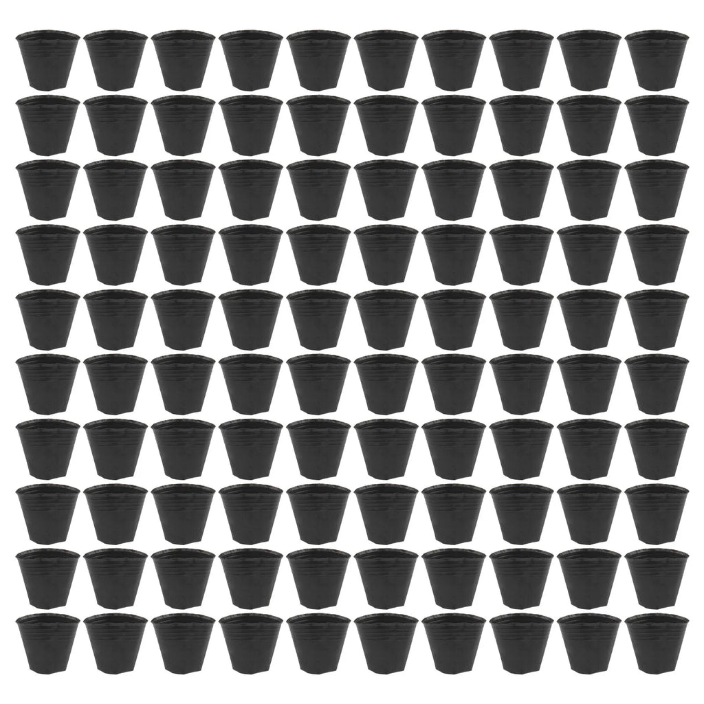 100 Pack Garden Pots for Transplanting and Cultivation with Breathable Material and Drainage Support for Root System Development