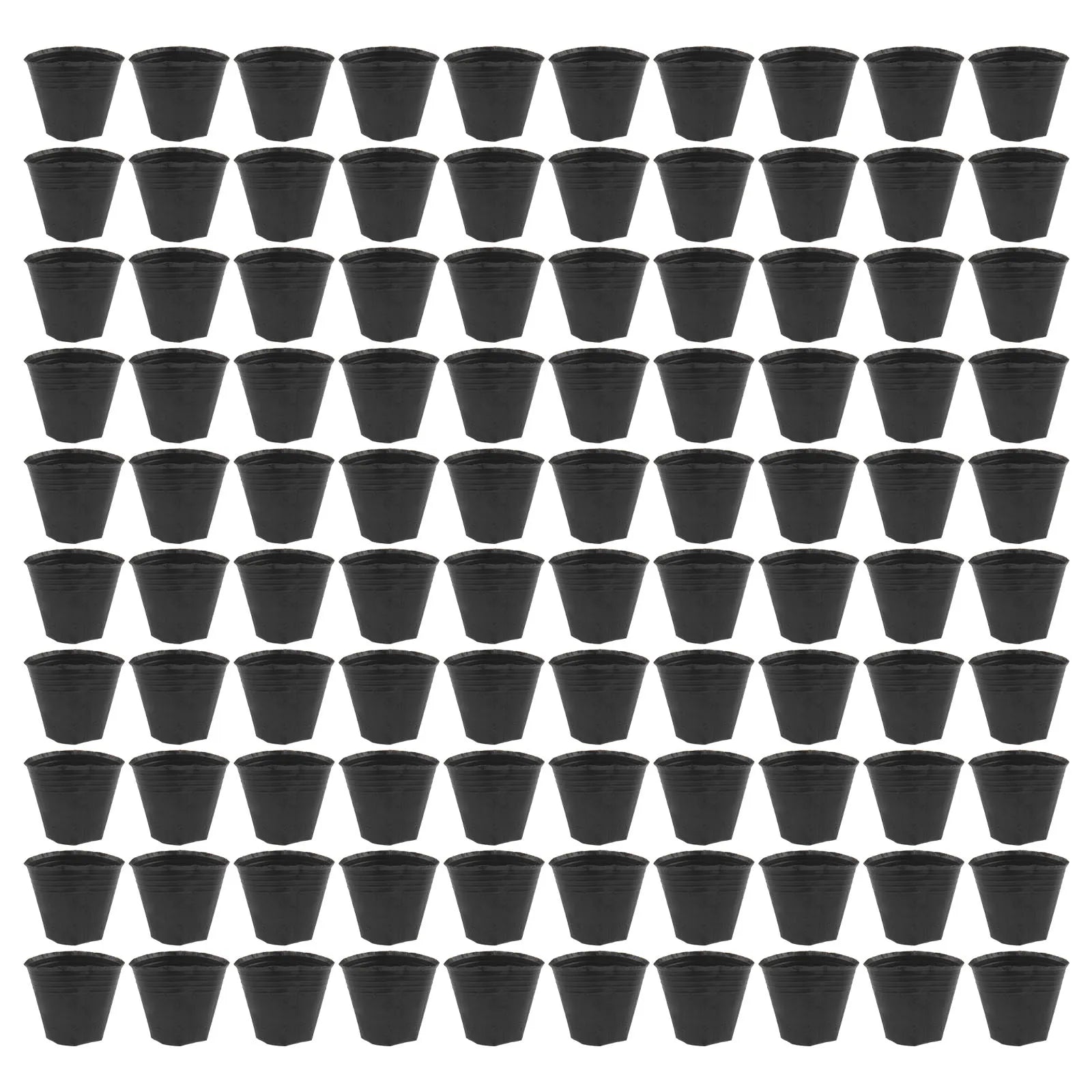 100 Pack Garden Pots for Transplanting and Cultivation with Breathable Material and Drainage Support for Root System Development