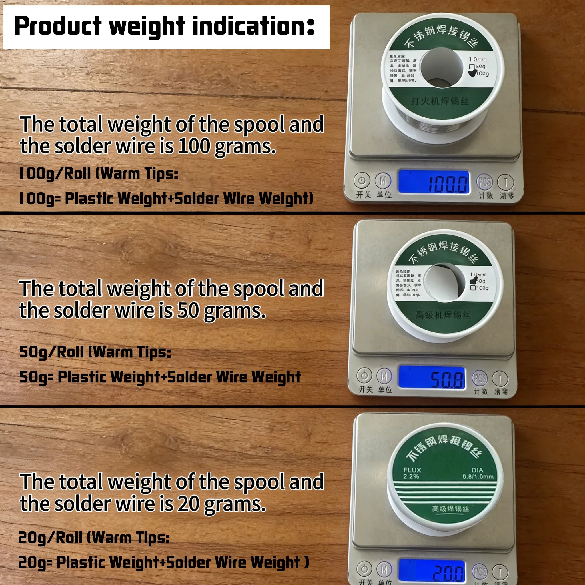 0.8mm 1.0mm 20g 50g 100g Soldering Tin Wire Tin Melt Rosin Core Solder Soldering Wire Roll No-clean FLUX 2.0%