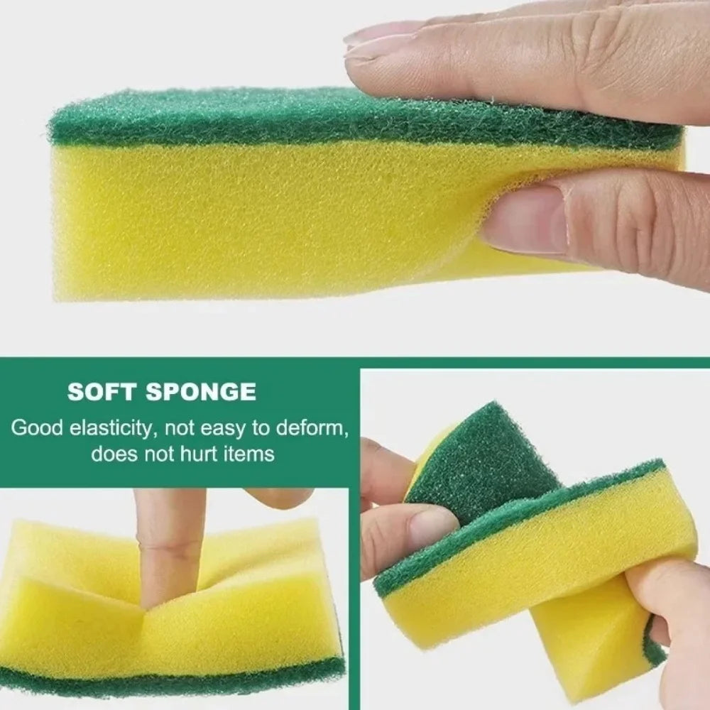 Cleaning Sponge Highly Absorbent Double-sided Dish Washing Sponge Magic Cleaning Brush Household Kitchen Cleaning Tool 10-50 Pcs