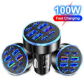 2025 200W mini car charger fast charging for iPhone QC3.0 mini PD USB Type C car mobile phone charger for Xiaomi Samsung Huawei