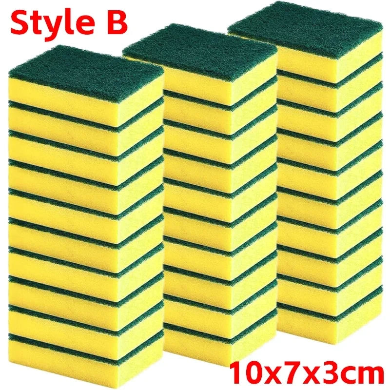 Cleaning Sponge Highly Absorbent Double-sided Dish Washing Sponge Magic Cleaning Brush Household Kitchen Cleaning Tool 10-50 Pcs