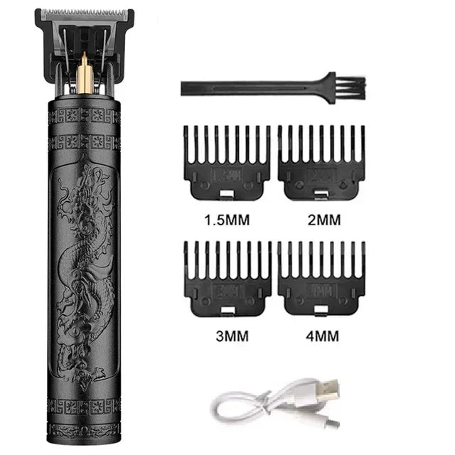 Cordless Hair Trimmer Vintage Hair Clipper USB Fast Charging Hair Cutting Machine Electric Shaver Barber Professional Barber