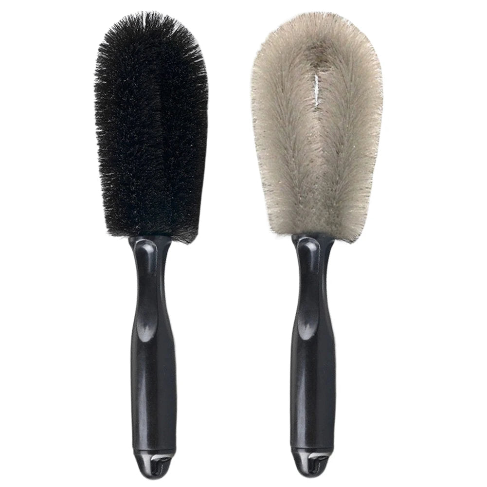 Tire Detail Brush Car Rim Scrubber Cleaner Duster Car Wheel Rim Hub Cleaning Brush Soft Bristle Auto Detailing Washing Tools