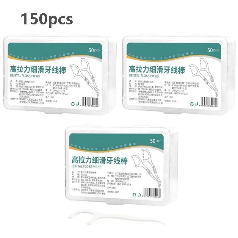 High-tensile fine-grained dental floss stick disposable plastic toothpick dental floss portable dental floss box dental floss st