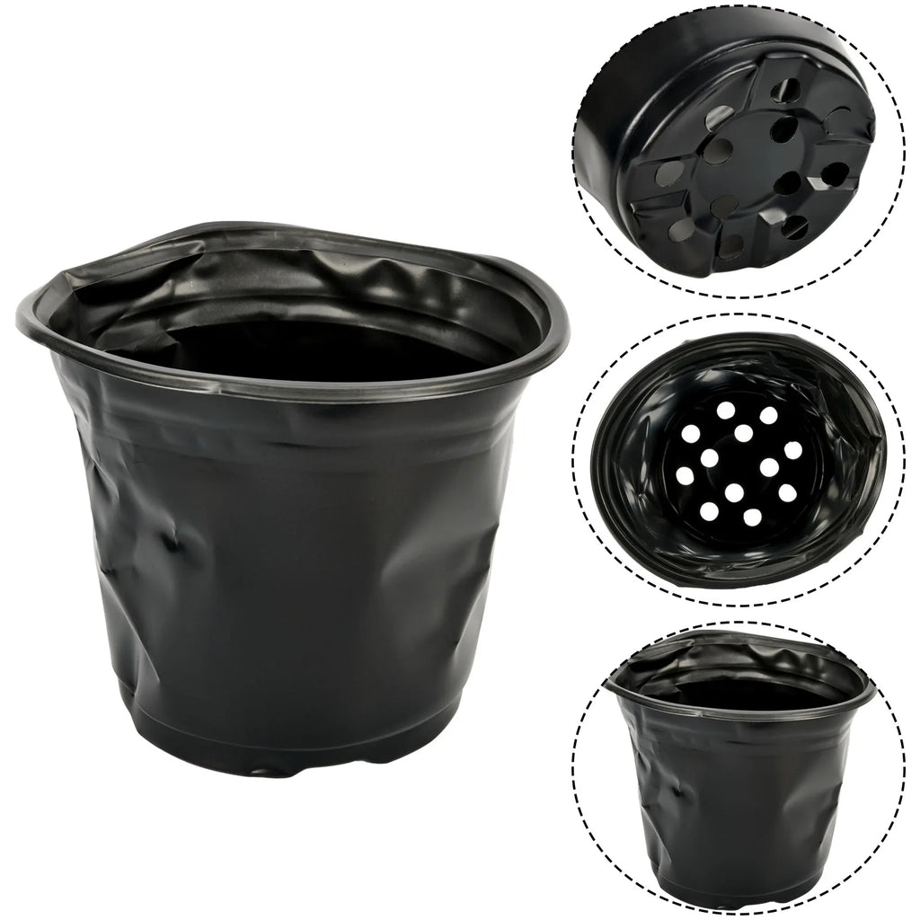 Plastic Round Plant Pot Suitable for Aloe Vera Bonsai Orchid Pothos Snake Plant Succulent Herbs Mint Rose and Parlour Palm