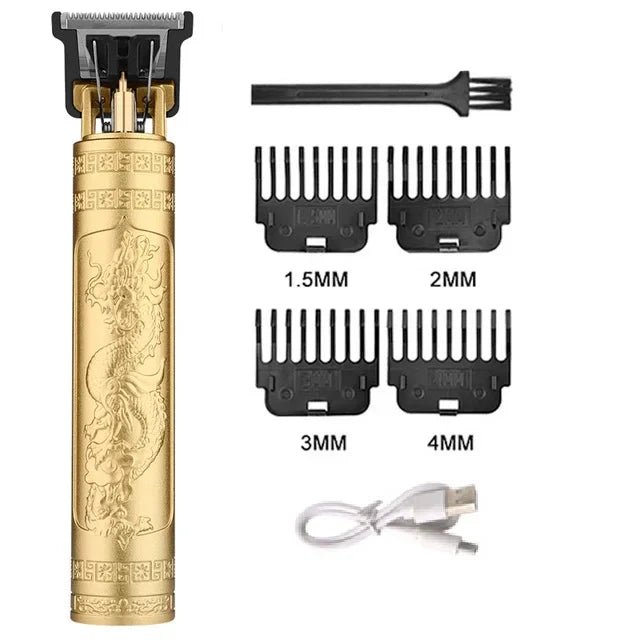Cordless Hair Trimmer Vintage Hair Clipper USB Fast Charging Hair Cutting Machine Electric Shaver Barber Professional Barber