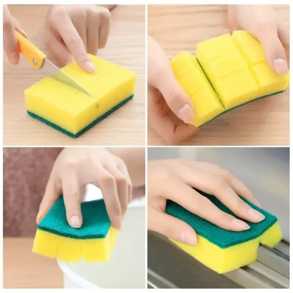 Cleaning Sponge Highly Absorbent Double-sided Dish Washing Sponge Magic Cleaning Brush Household Kitchen Cleaning Tool 10-50 Pcs