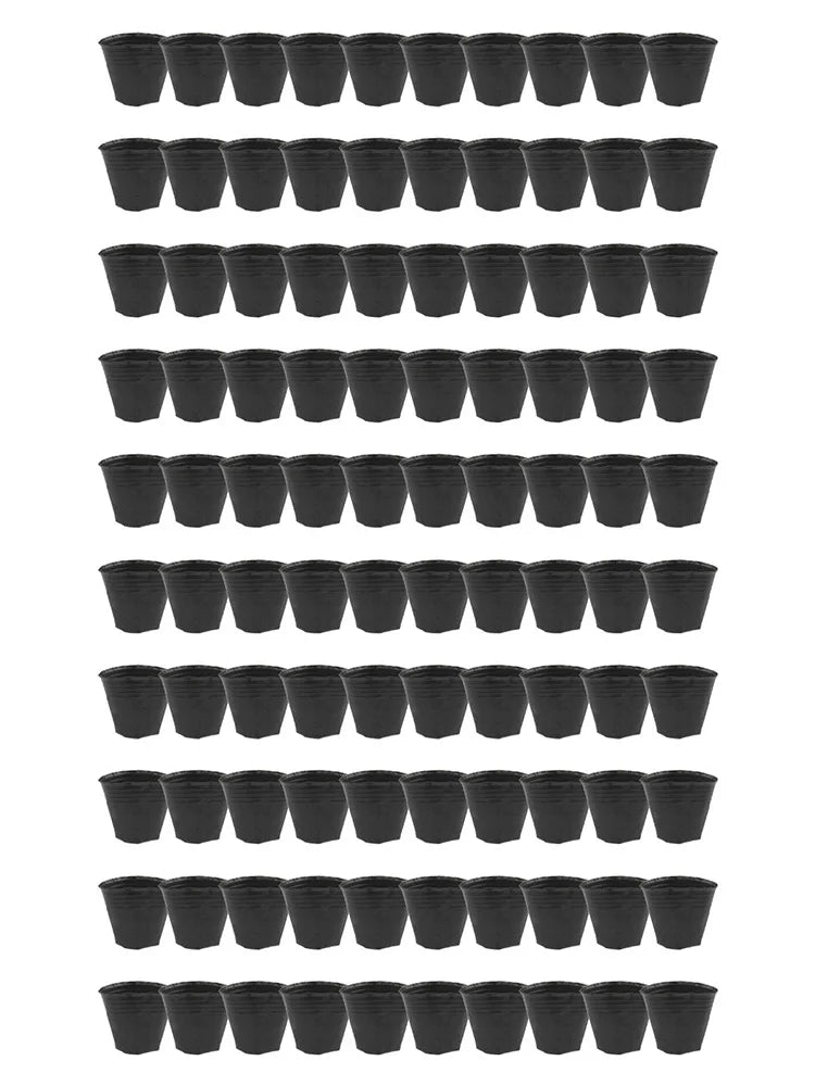 100 Pack Garden Pots for Transplanting and Cultivation with Breathable Material and Drainage Support for Root System Development