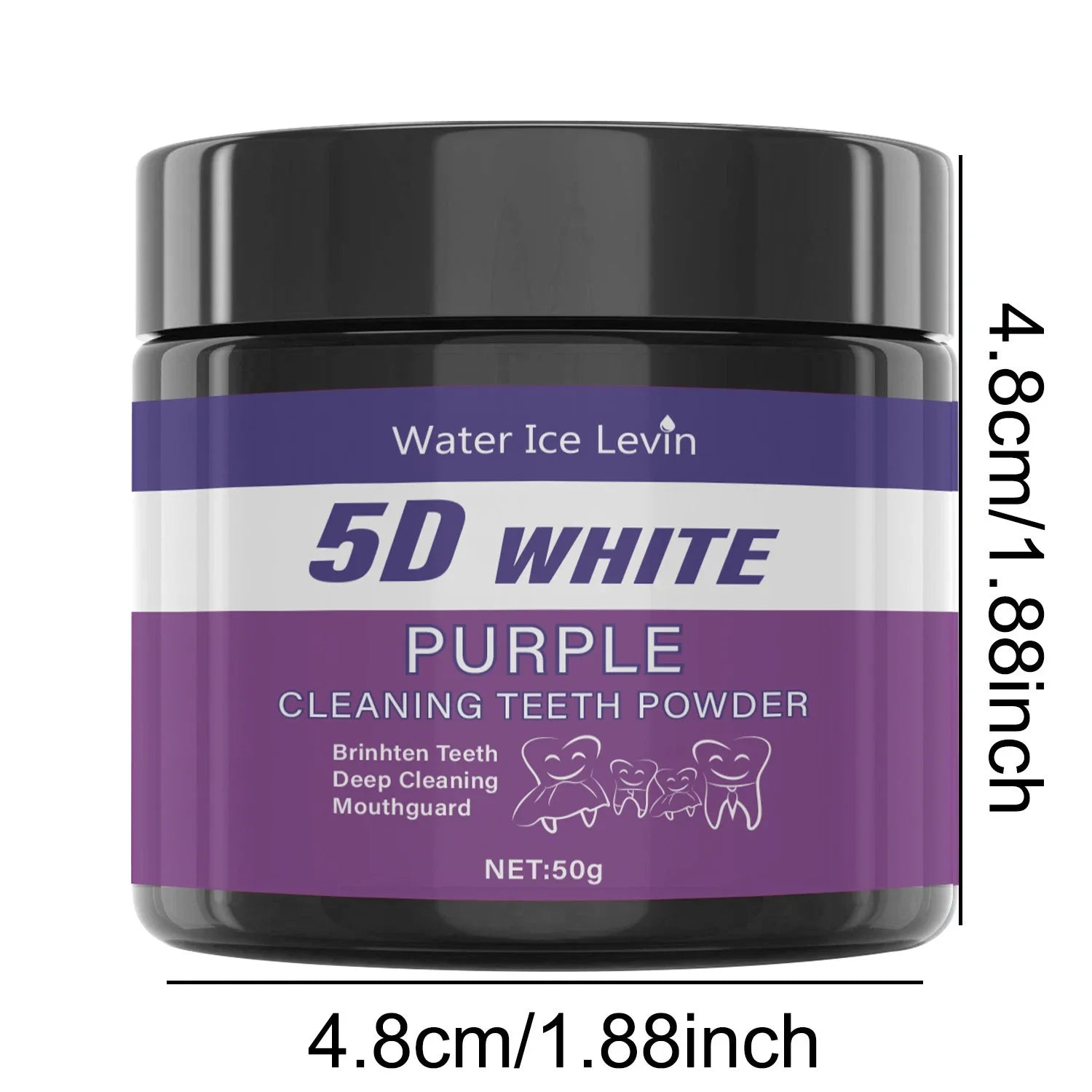 Purple Teeth Cleaning Powder - No Sulfuric Acid, Deep Cleansing and Polishing, Whitens Teeth Within 5 Days, Portable Daily Use