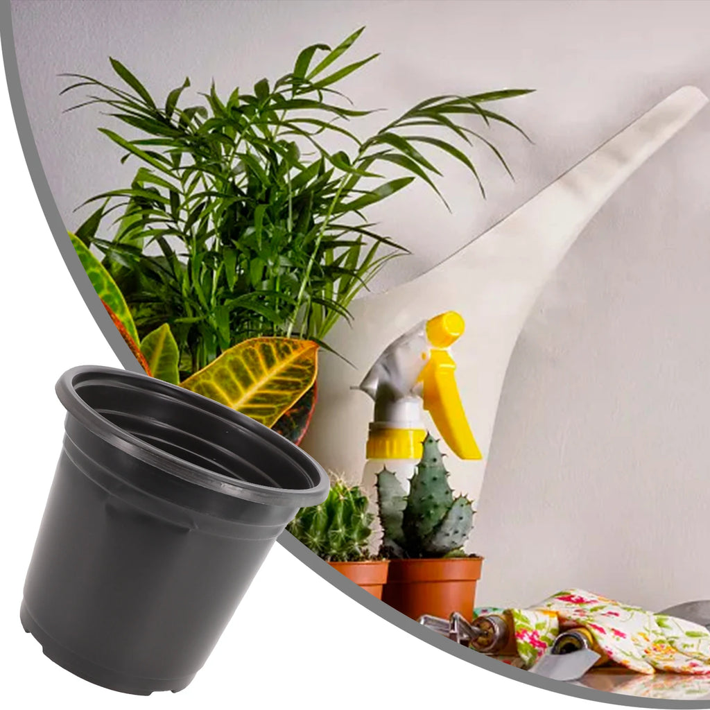 Plastic Round Plant Pot Suitable for Aloe Vera Bonsai Orchid Pothos Snake Plant Succulent Herbs Mint Rose and Parlour Palm