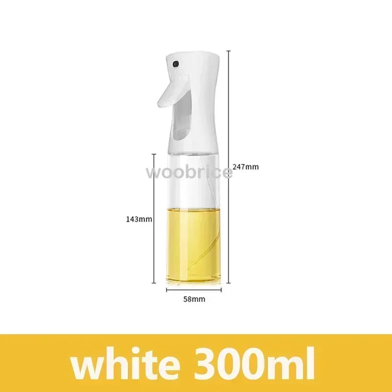 200/300/500ml Oil Spray Plastic Household Kitchen Oil Spray Bottle Or Oil Brush Nebulizing Mist Filling Cooking Dual Use BBQ