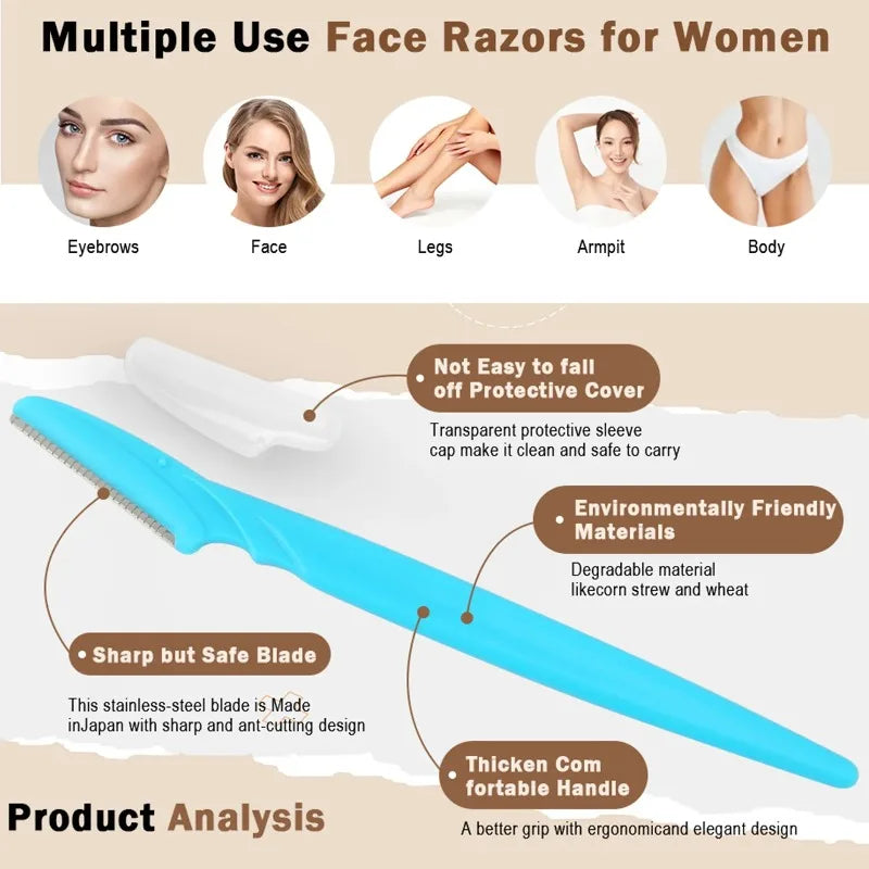15 Multifunctional Facial Trimming Set, Suitable for Both Women And Men - Eyebrow Trimmer with Safety Cover, Suitable for Eyebro